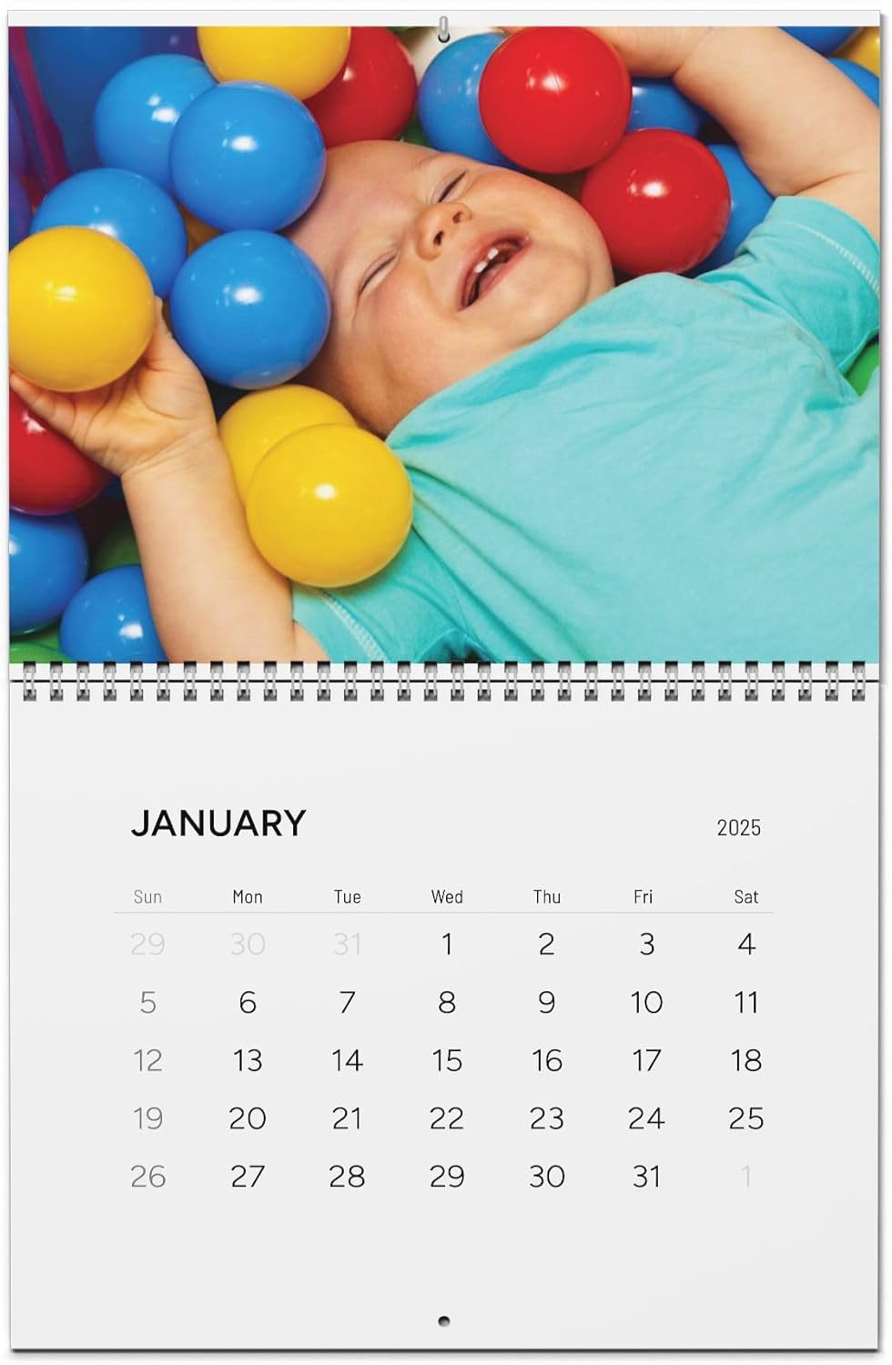 Personalized Photo Wall Monthly Calendar, Custom 2025, Family Memorial Idea, Office Decor, Yearly Organizer, Holiday