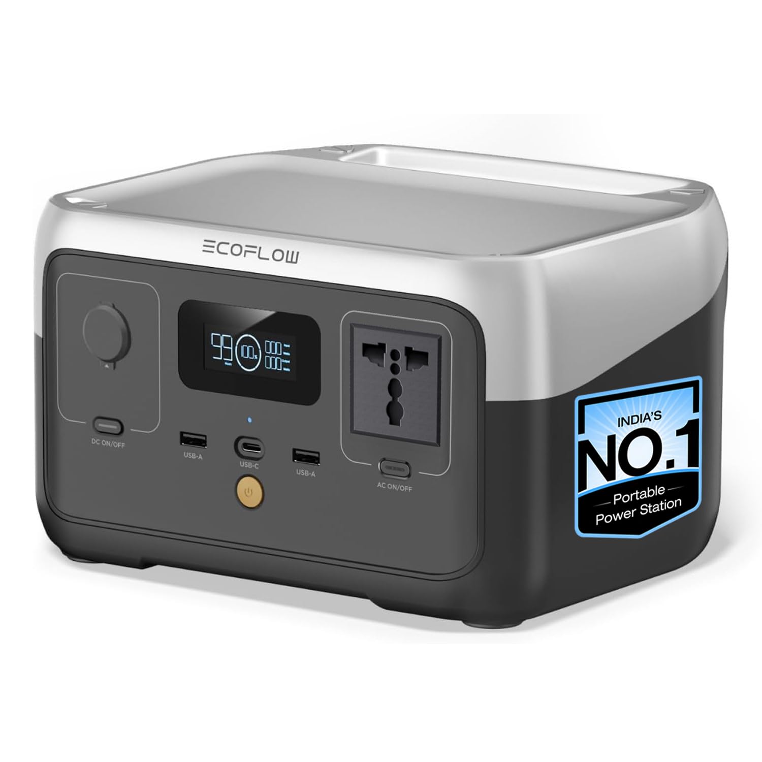 EF ECOFLOW 500W Portable Power Station RIVER 2, 256Wh LiFePO4 Battery, 10 Year Life, 0% - 100% Charge in 60 mins, 230V - 50Hz India Voltage, Power 6 Appliances at once, For Outdoor Use & Home Backup-image-26