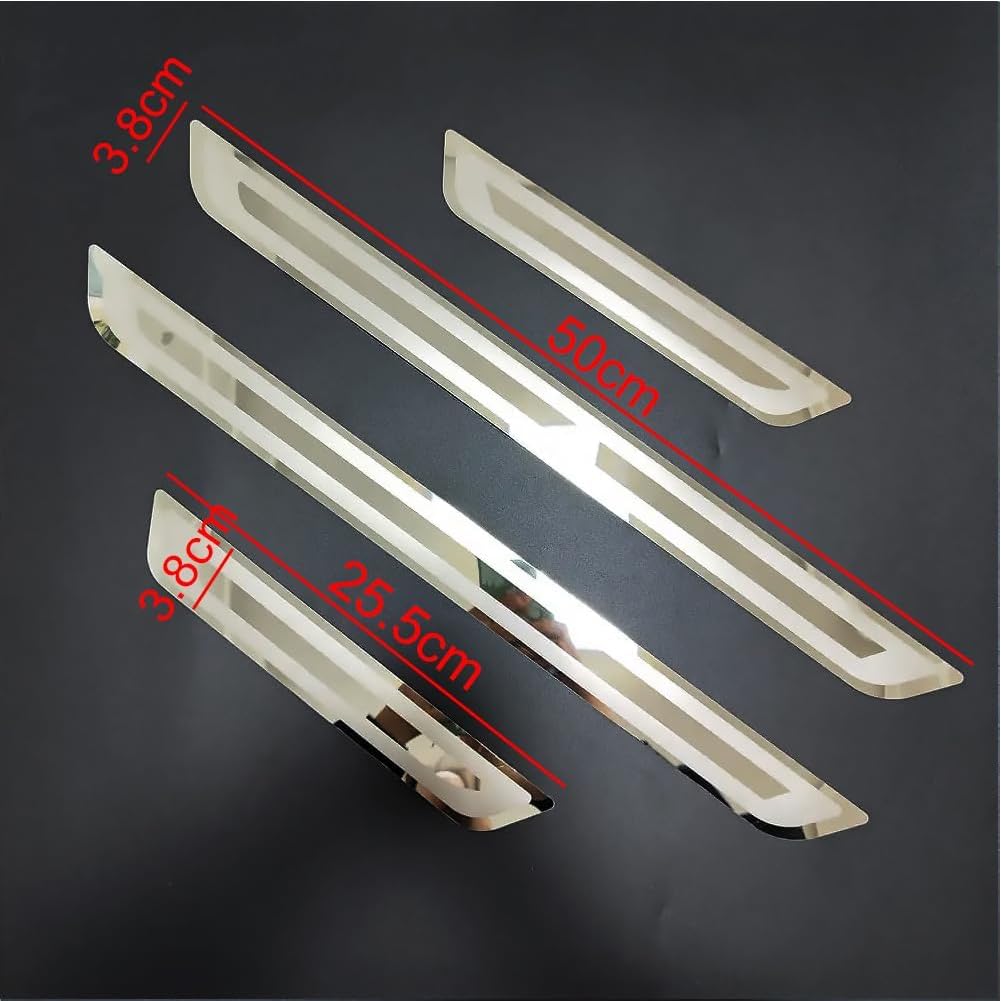 HJYOUXUAN Car Door Sill Protectors For Leapmotor T03 2020-2024 - 4 Pcs Stainless Steel Kick Plates, Anti-Scratch Guards
