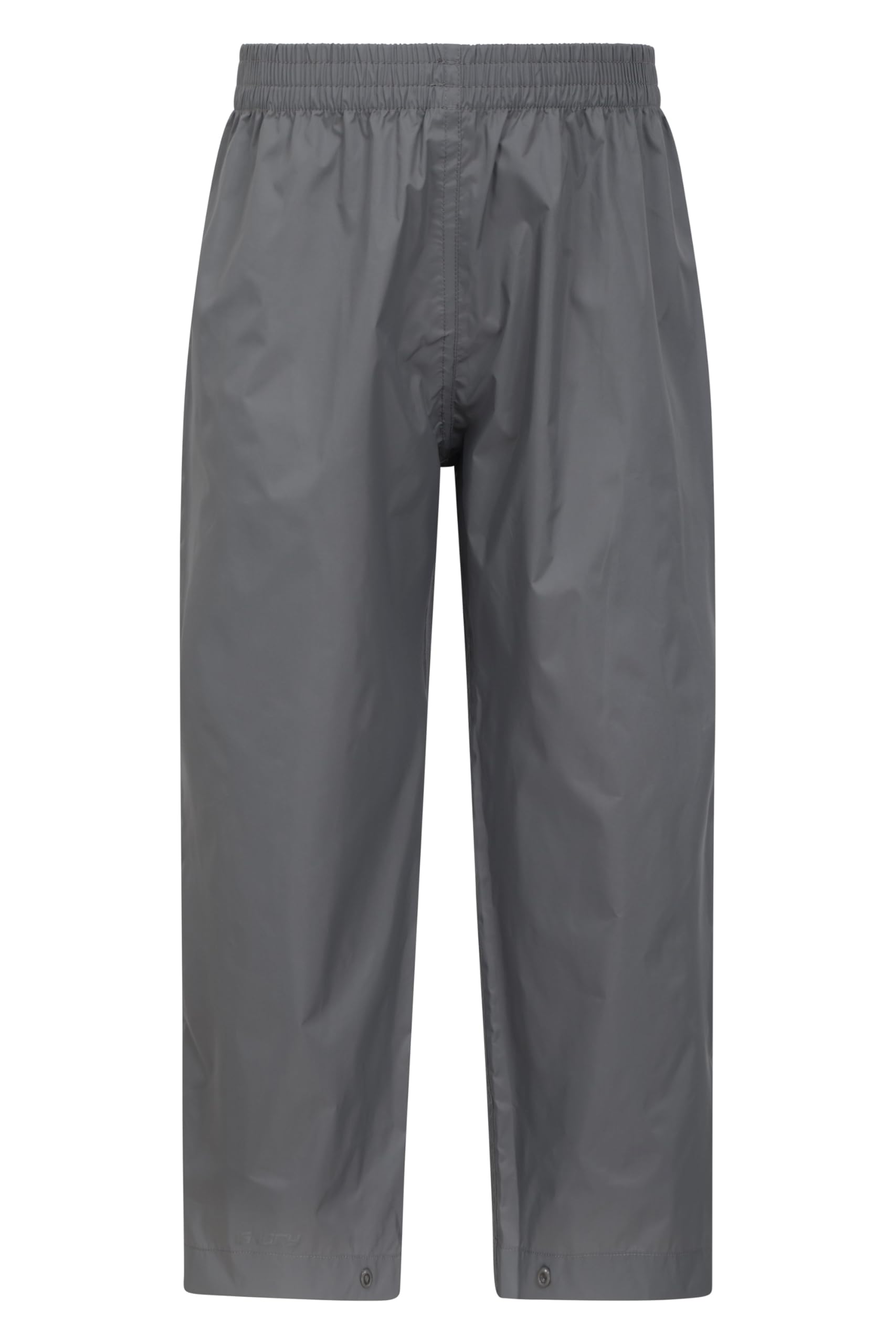 Mountain Warehouse Grey Pakka Kids Waterproof Over Trousers - Taped Seams Rain Pants, Lightweight, Rip-Stop, Packaway Bag - For Autumn Winter, Walking, Travelling Kids Size 11-12 Years