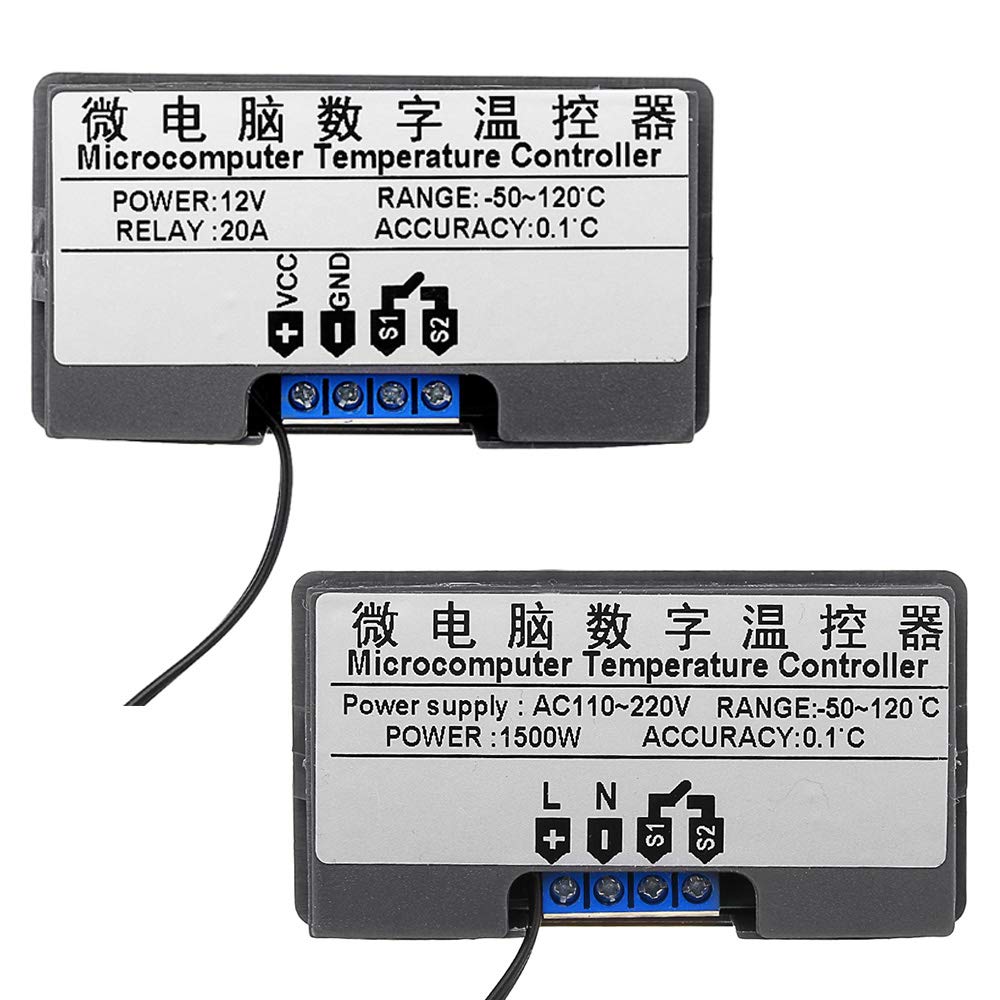 JENOR W3230 Regolatore Di Temperatura Digitale LED 110V-220V 20A – Termostato Con Sonda NTC Per Raffreddamento/Riscaldamento