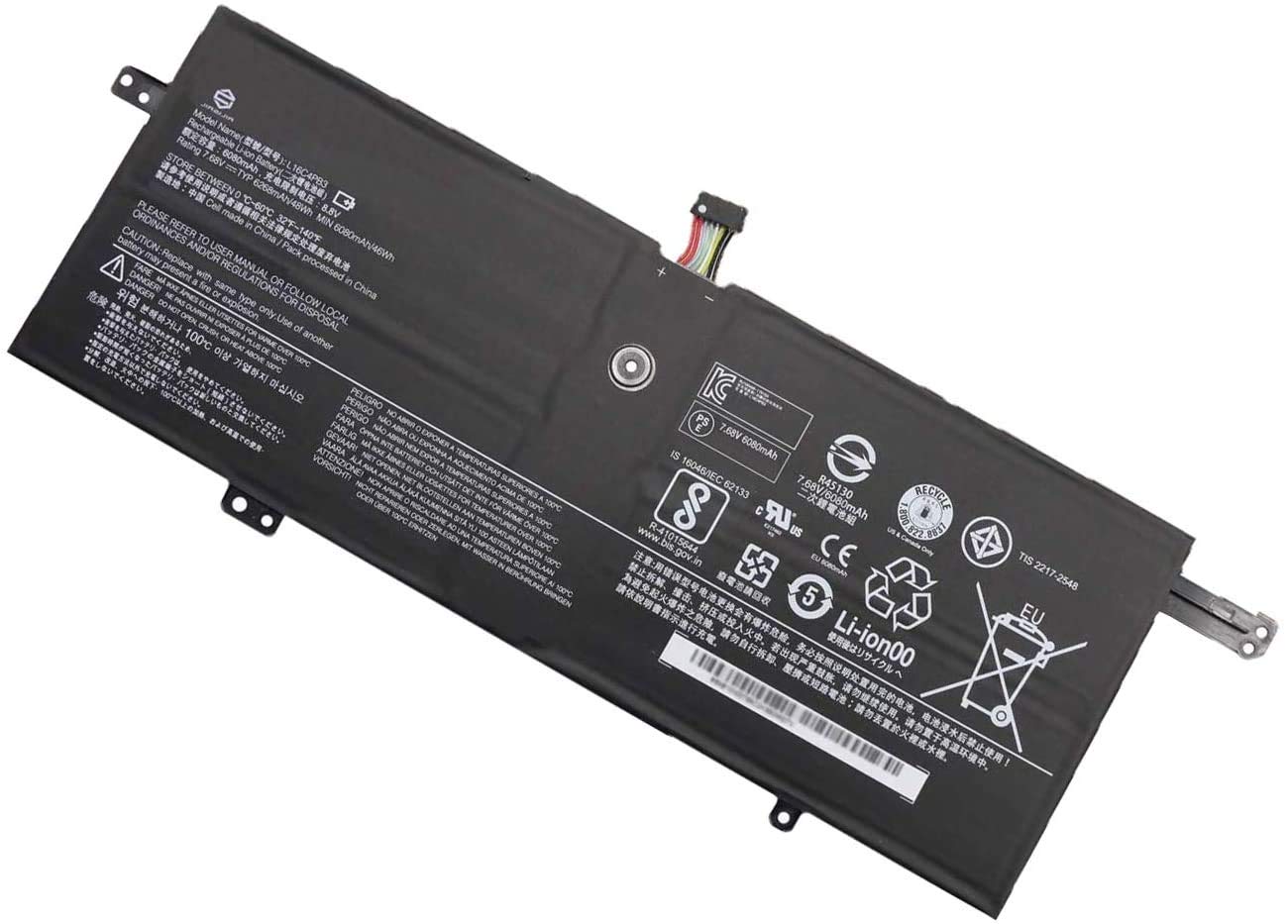 DesdonNew 7.68V 48Wh 6268mAh L16C4PB3 Laptop Battery Compatible with Lenovo IdeaPad 720S-13ARR 720S-13IKB 5B10N00766 L16M4PB3 5B10N00765 L16L4PB3 5B10N03289