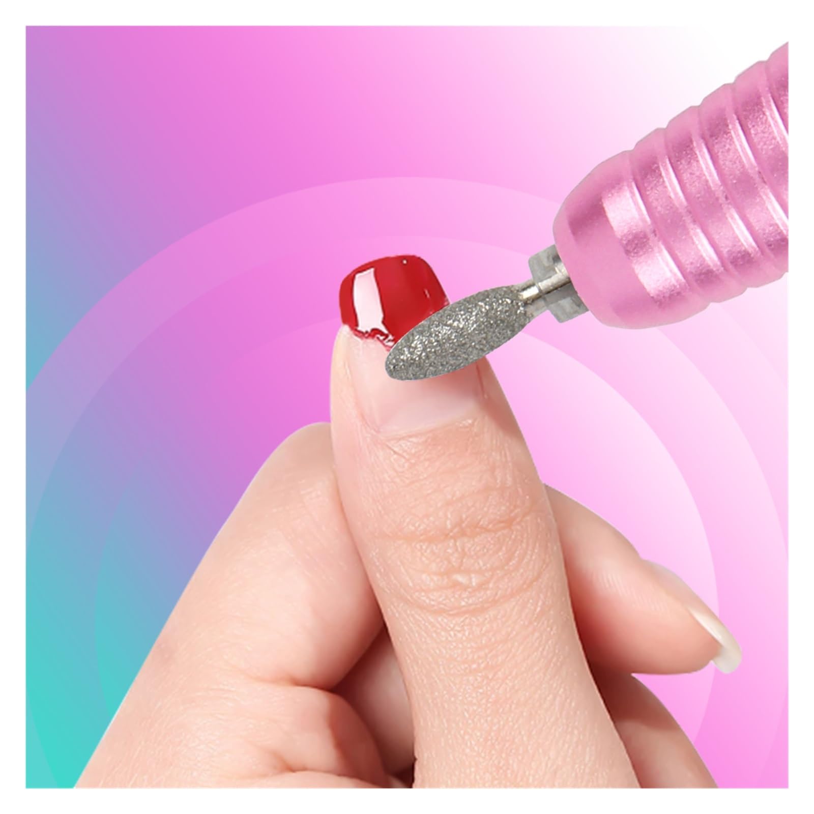 Elektryczna frezarka do paznokci, Elektryczna wiertarka do paznokci 35000 obr./min akumulator profesjonalny zestaw frezów do Manicure z wyświetlaczem LED pilniki do paznokci wiertło(Yellow)