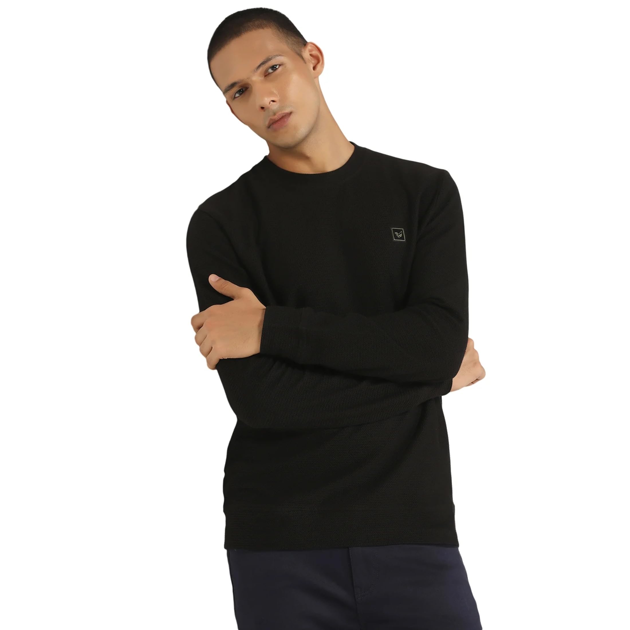 blackberrys Men's Slim Fit Textured Sweatshirt-picture-35