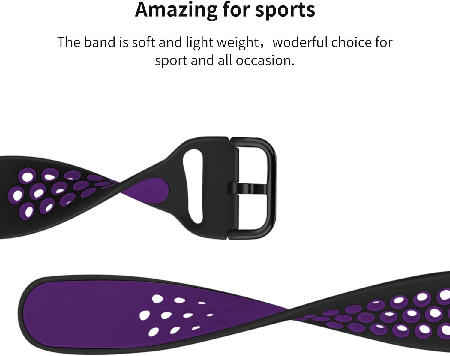 Acrbiutu Bands Compatible with Samsung Galaxy Watch Active 2 40mm 44mm/ Active/ Galaxy Watch 42mm, 20mm Soft Silicone Breathable Replacement Sport Accessory Watch Strap Wristband for Women Men