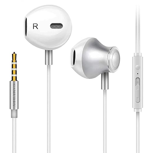 Gamurry auricolari,cuffie con cancellazione del rumore,auricolare in-ear bassi potenti alta definizione con microfono e controller, headset stereo 3. 5 mm per samsung,xiaomi,sony,huawei etc.
