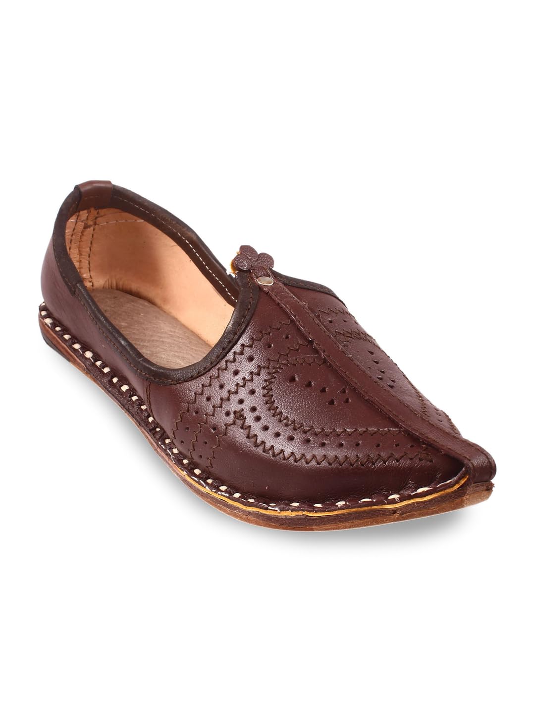 Rajeraj Mens Ethnic Pure Leather Juttis/MOJARIS/Loafer/Stylish and Ethnic Jutti/Colour-Brown (11) (B0D5R42RXD) Amazon Price History, Amazon Price Tracker