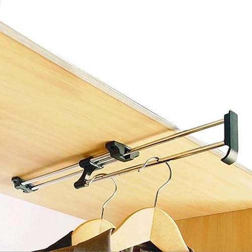 Toallero retráctil resistente para armario, barra extraíble para ropa, riel extensibleorganizador de almacenamiento (tamaño 9.8 in9.8 pulgadas)