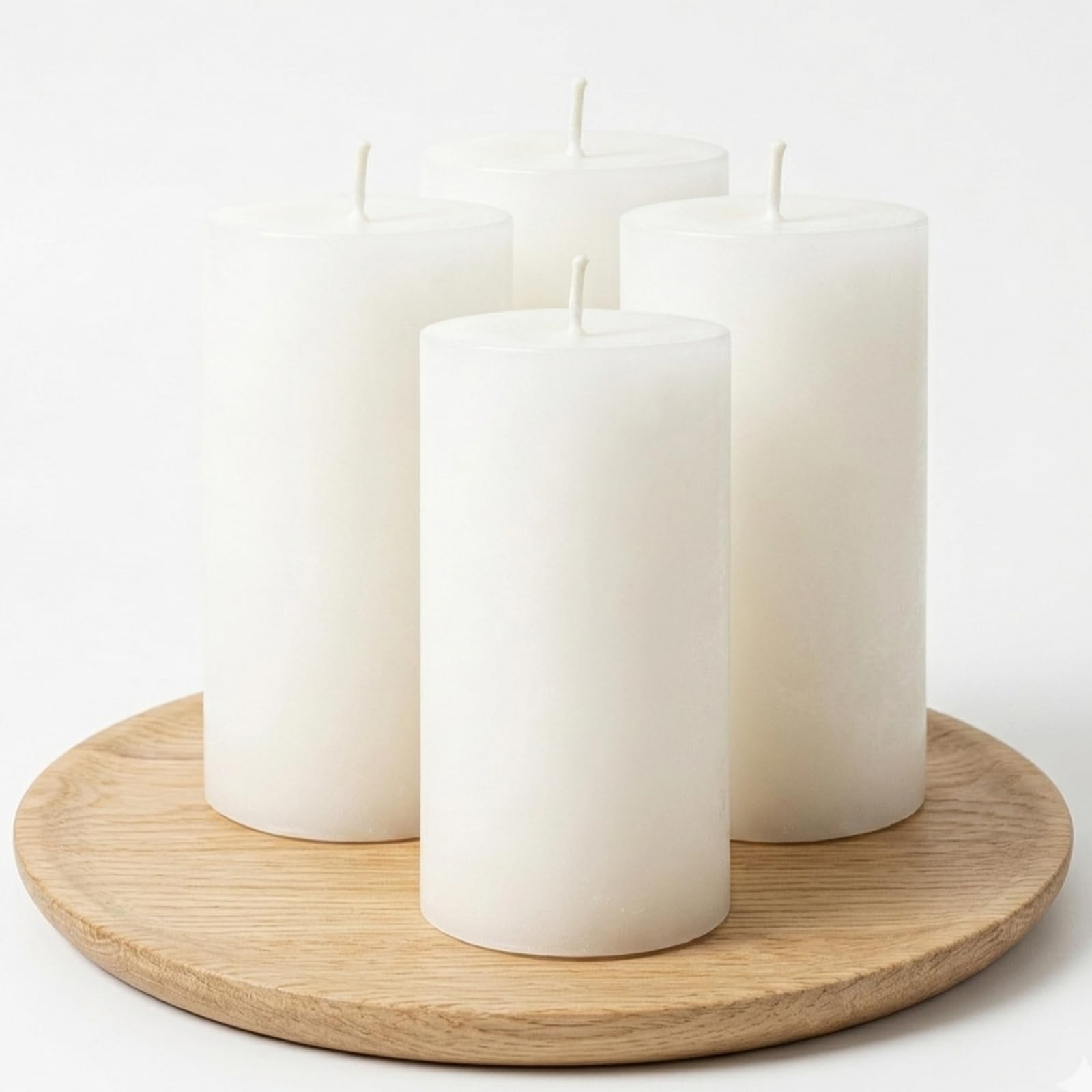 Murrilome White Citronella Candles Outdoor - Set Of 4 Citronella Pillar Candles For Patio, Summer Candles Bulk For Home, Soy Wax Candle For Garden Camping Party Yard Wedding Decoration