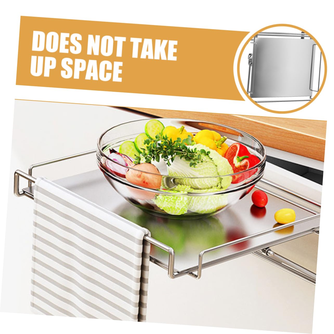 Cabilock Kitchen Accessory Storage Shelf for Cabinet over The Door Shelf Multi-function Metal Seasoning Rack