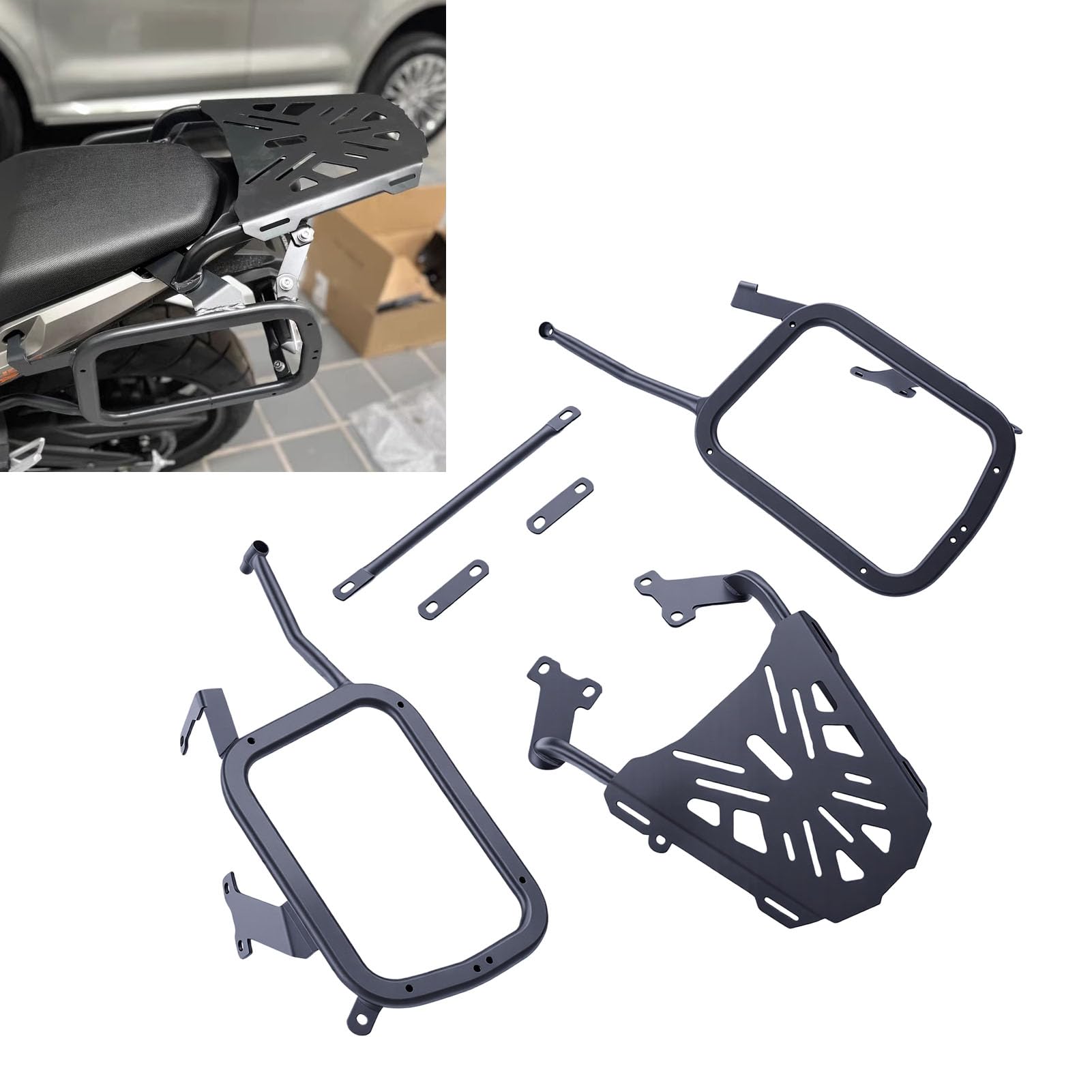 Yosoo Health Gear Motocyklowy Tylny Bagażnik, Stal Węglowa Chromowana