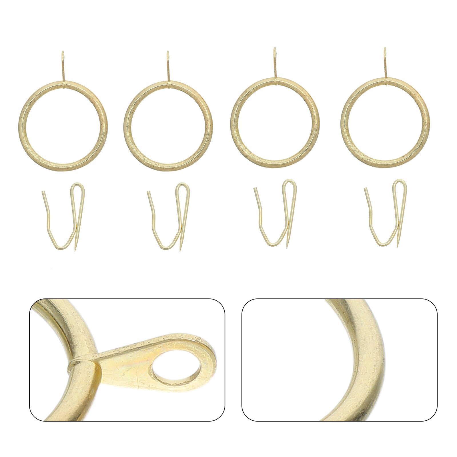 ULTECHNOVO 100sets Ganci per Tend Doccia in Metallo con Occhielli Anelli per Tende e Spille per Tende in Metallo per Appendere Tend Doccia Finestra