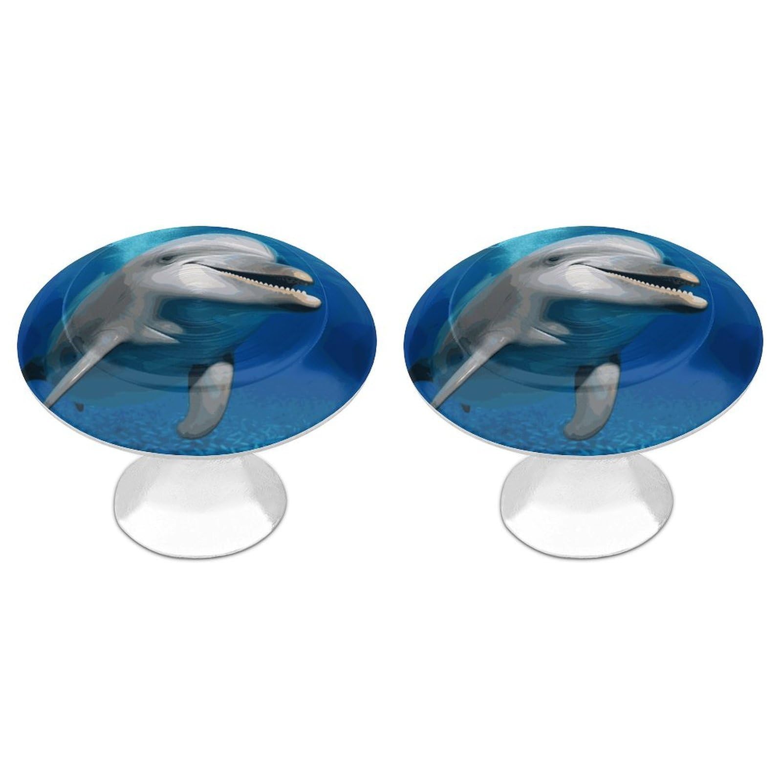 Btcowzrv Style Happy Dolphin 2 Pack Cabinet Knobs Drawer Pulls