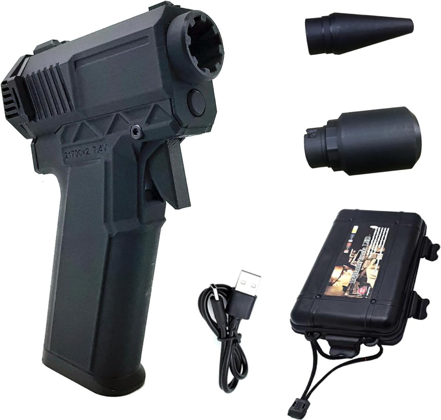 Powerful Airflow, 110000RPM Brushless Motor Cordless Air Blower, 2000mAh Rechargeable Lithium Batteries, for Keyboard, Computer, Cars