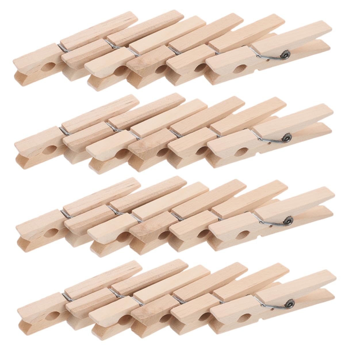 VALICLUD 150 Pezzi Mollette in Mini Antiscivolo per Bucato Mollettine Multifunzione Resistenti al Vento per Calze e Vestiti Clip Naturali per Foto Artigianato e Stendibiancheria Portatile