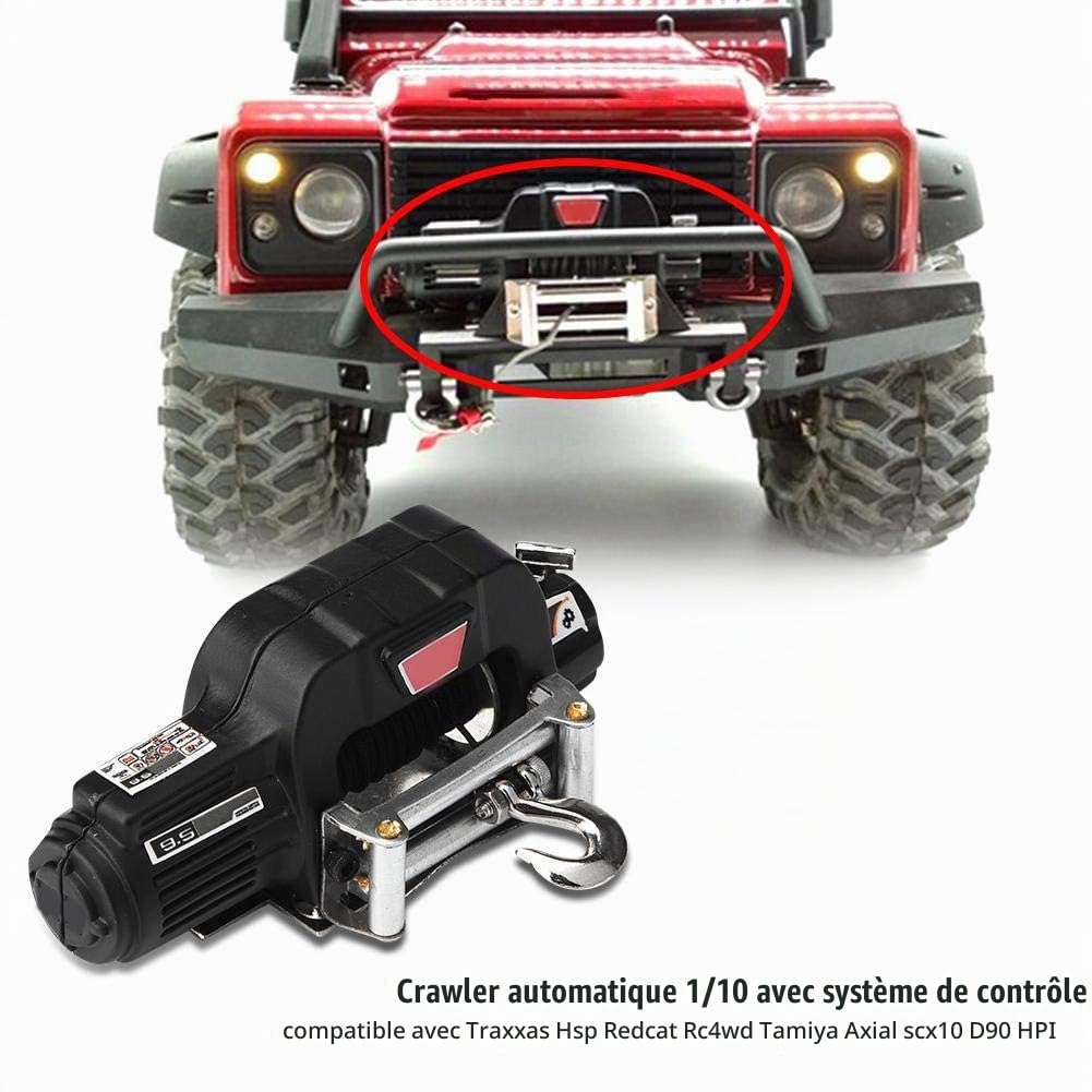 Treuil de Voiture RC Crawler avec système de contrôle électrique en métal Accessoire pour 1/10 Voiture Tout-Terrain de Traxxas HSP RC 4WD