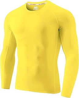 Men's Rash Guard Long Sleeve UPF 50+ Base Layer Skins Compression Shirt Performance Fit