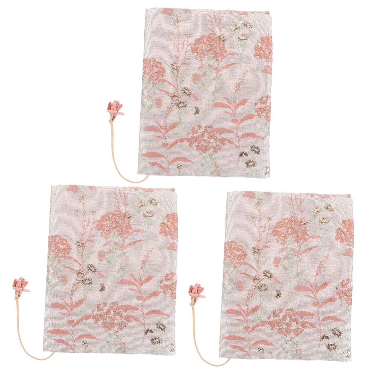 Operitacx 3piezas Cubierta De Libro De Estampado Delicado Protección Decorativa Para Libros y Cuadernos Para Colecciones y Eventos