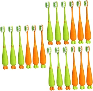 Beavorty 18 Pçs Escova De Dentes De Cenoura Escovas De Dentes De Cerdas Macias Crianças Escova De Dentes Macia Escova De Dentes De Cabelo Macio Escova De Dentes Manual De Viagem Escova De