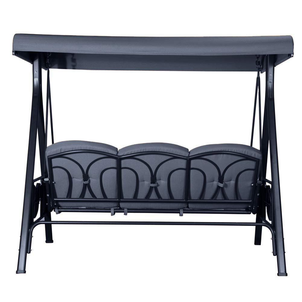 Sorara Luxury Swing Chair Seater Garden Swing Seat Grey