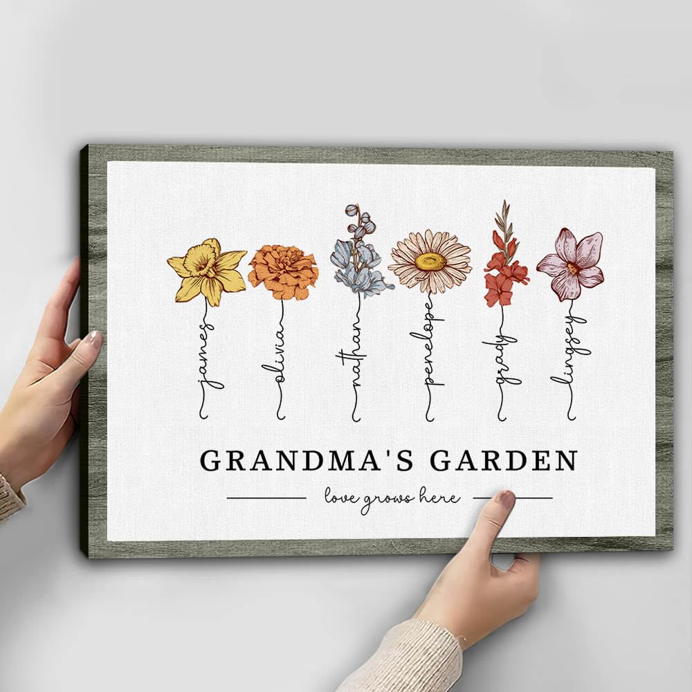 【6冊セット】Grandma Baba's birthday party! Amazon.com: TM TEEMAN Personalized Grandmas Garden Canvas - Moms