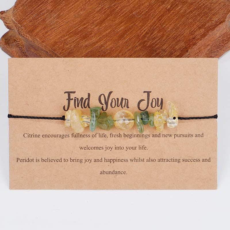 COLORFUL BLING Handmade Healing Chakra Beaded Bracelet with Spiritual Meaningful Card Crystal Natural Stone Strand Bracelet for Women Reiki Yoga Meditation Jewelry Protection Gifts - Image 4