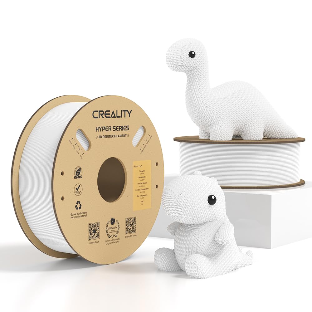 Creality Hyper PLA Filament 2KG, Up to 600mm/s High Speed 3D Printer Filament PLA 1.75mm, No-Tangling Stronger Toughness Fit Most 3D Printers