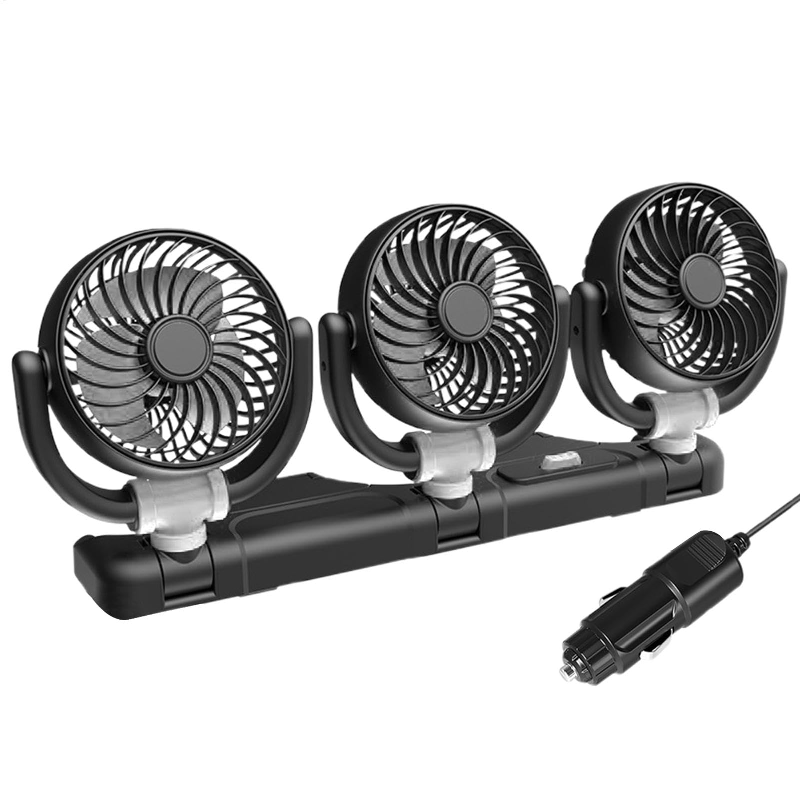 Ventilateur de voiture électrique tableau de bord rotatif deux vitesses 12V