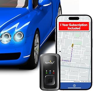 No Monthly Fee GPS Tracker - Family1st - 1 Year Subscription Included - Portable Discreet GPS Tracking Device, Compact GPS Tracker for Cars, Vehicles, Kids, Elderly, Teens