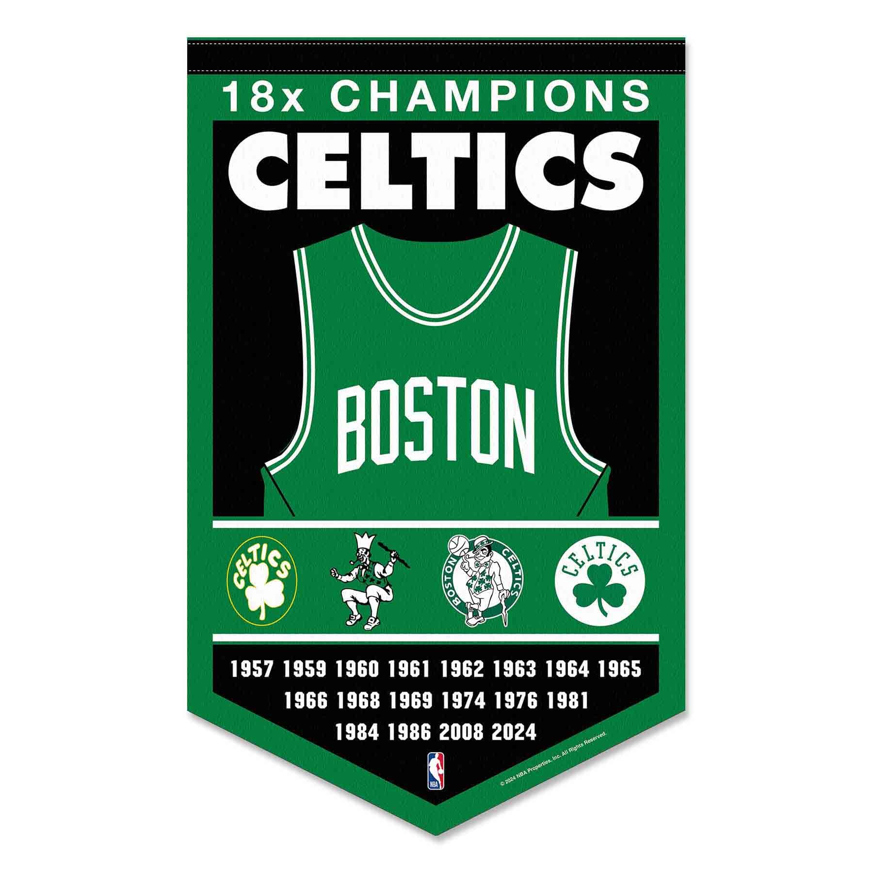 WinCraft Boston Celtics 18 Time 18x Champions Banner Pennant