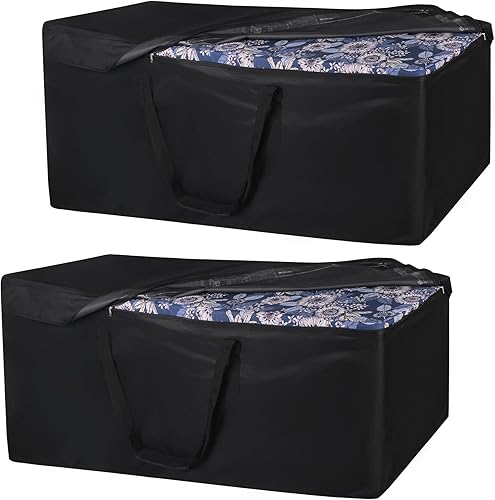NettyPro Bolsas de almacenamiento para cojines de patio, paquete de 2 bolsas extra grandes resistentes al agua para cojines de exterior, bolsa de