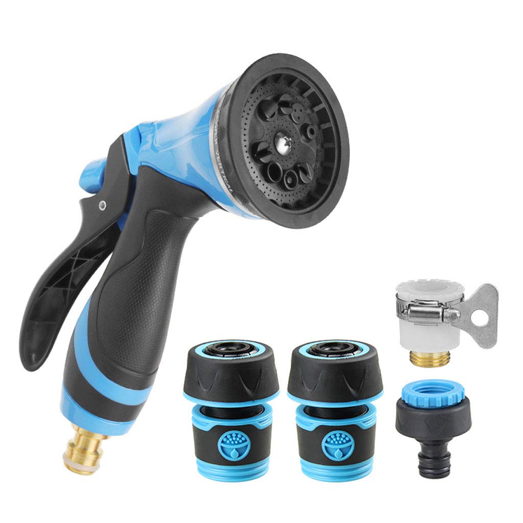 SHIJIANX Water Hose Sprayer,10 Adjustable Patterns High Pressure Spray Nozzle,Non-Slip Plastic Handle,Metal and Plastic Material,Perfect for Watering Plants,Car Washing,Shower Pet