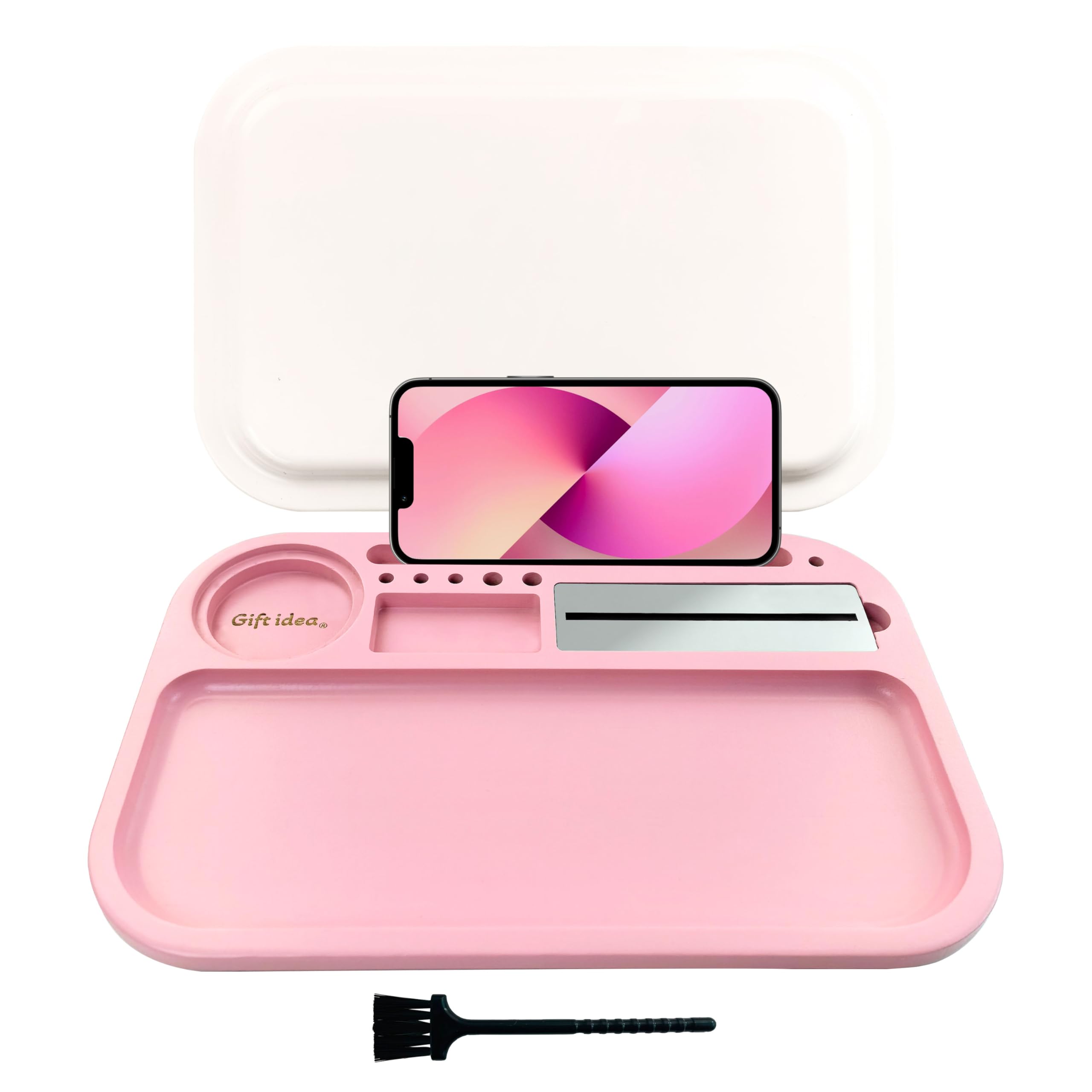 Amazon.com: Pink Rolling Tray with Lid, Large Wooden Tray with