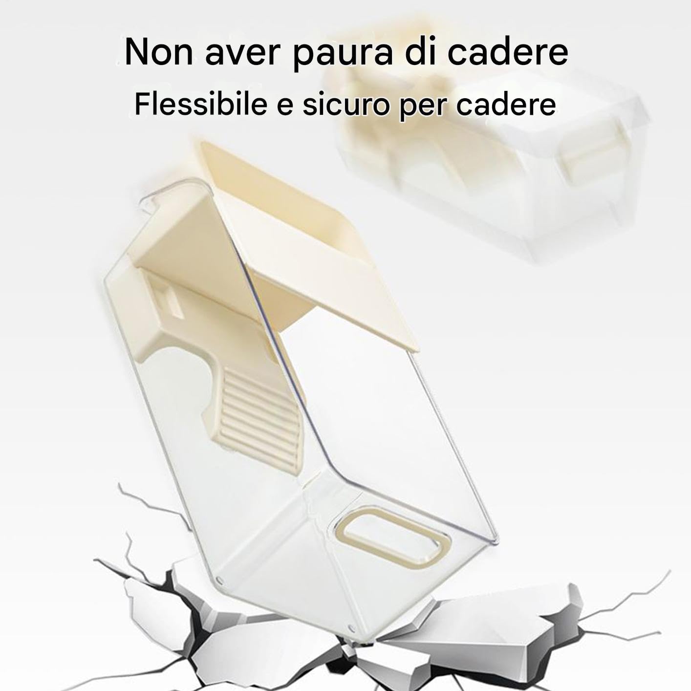 Turtle Tank Basking - Terrario Trasparente Per Habitat Anfibi, Contenitore Portatile Per Rettili Con Area Di Alimentazione, Acquario Di Osservazione Con Rampa E Piscina | Pratica Trasparente
