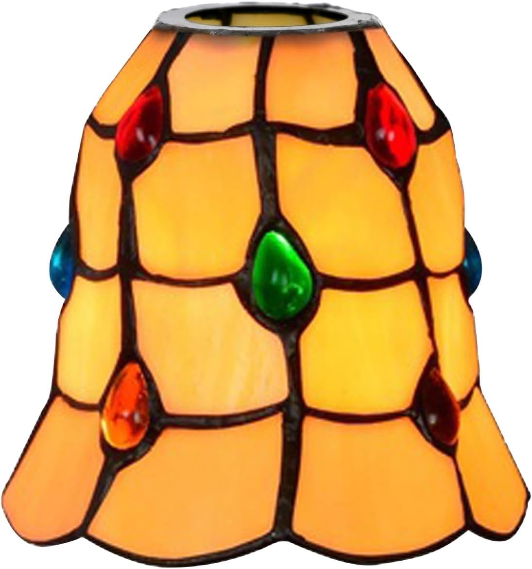 Tiffany Lamp Shades, 6 Inch Colored Bead Stained Glass Lamp Shade Replacement Home Decor Lampshades Accessories Fit for Pendant Light Ceiling lights Wall lamp