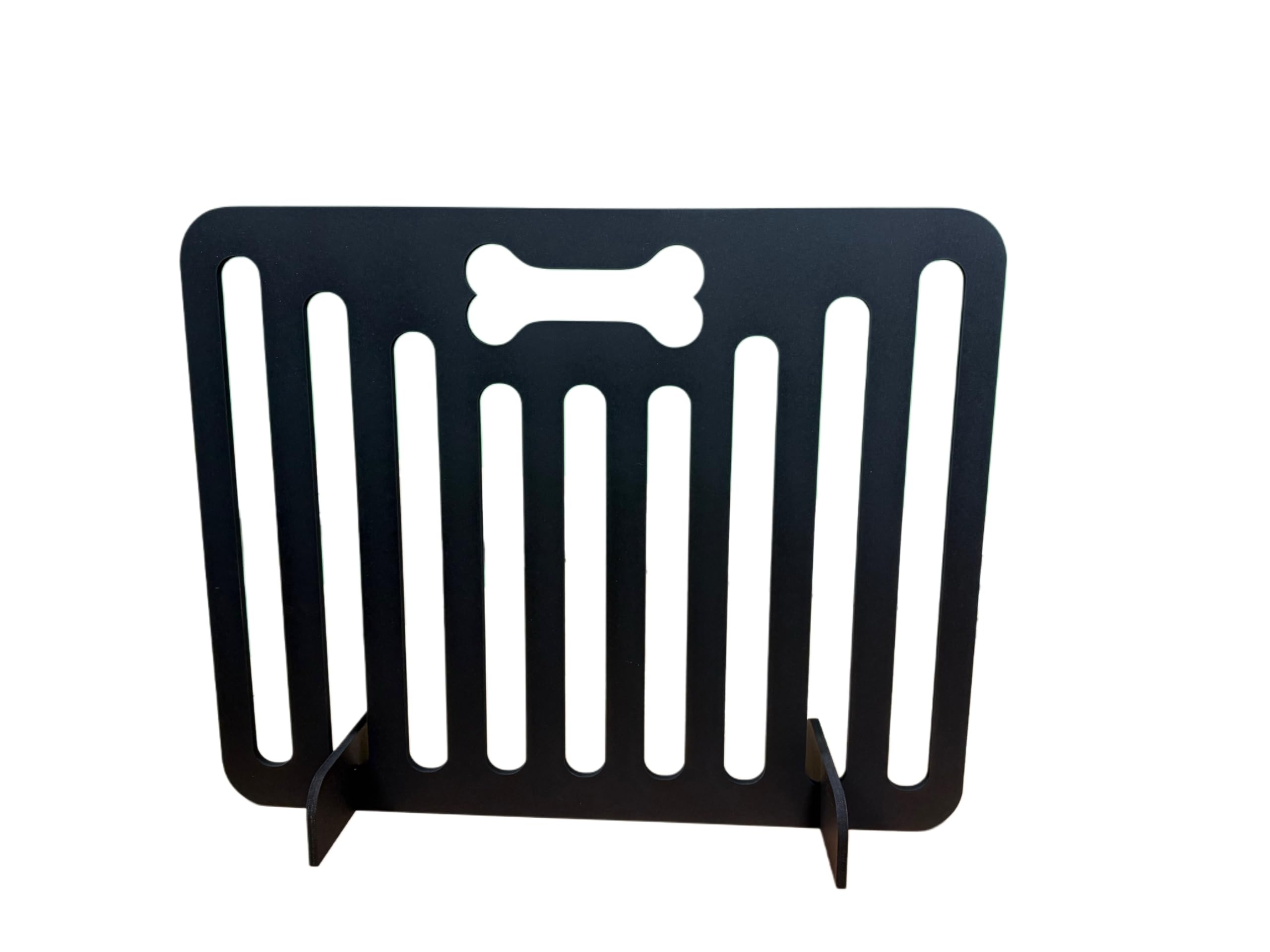 See-Through Dog Barrier, Versatile Freestanding Dog Gate, Indoor Wood Fence (Black, 51 x 75 cm/small dogs)