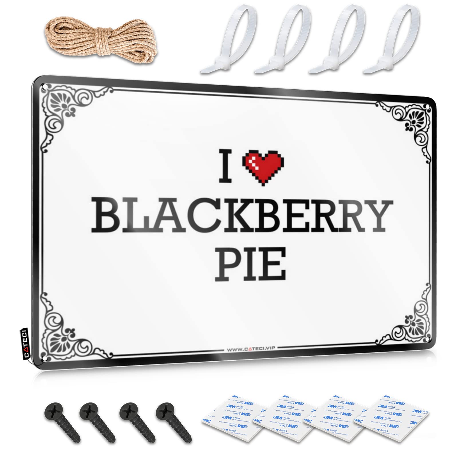 Fzfn Colour Sports Bar Decor Classy Sign - I Love Blackberry Pie Rustic Wall Art Accessory Easy Hang For Outdoor(30X40cm)