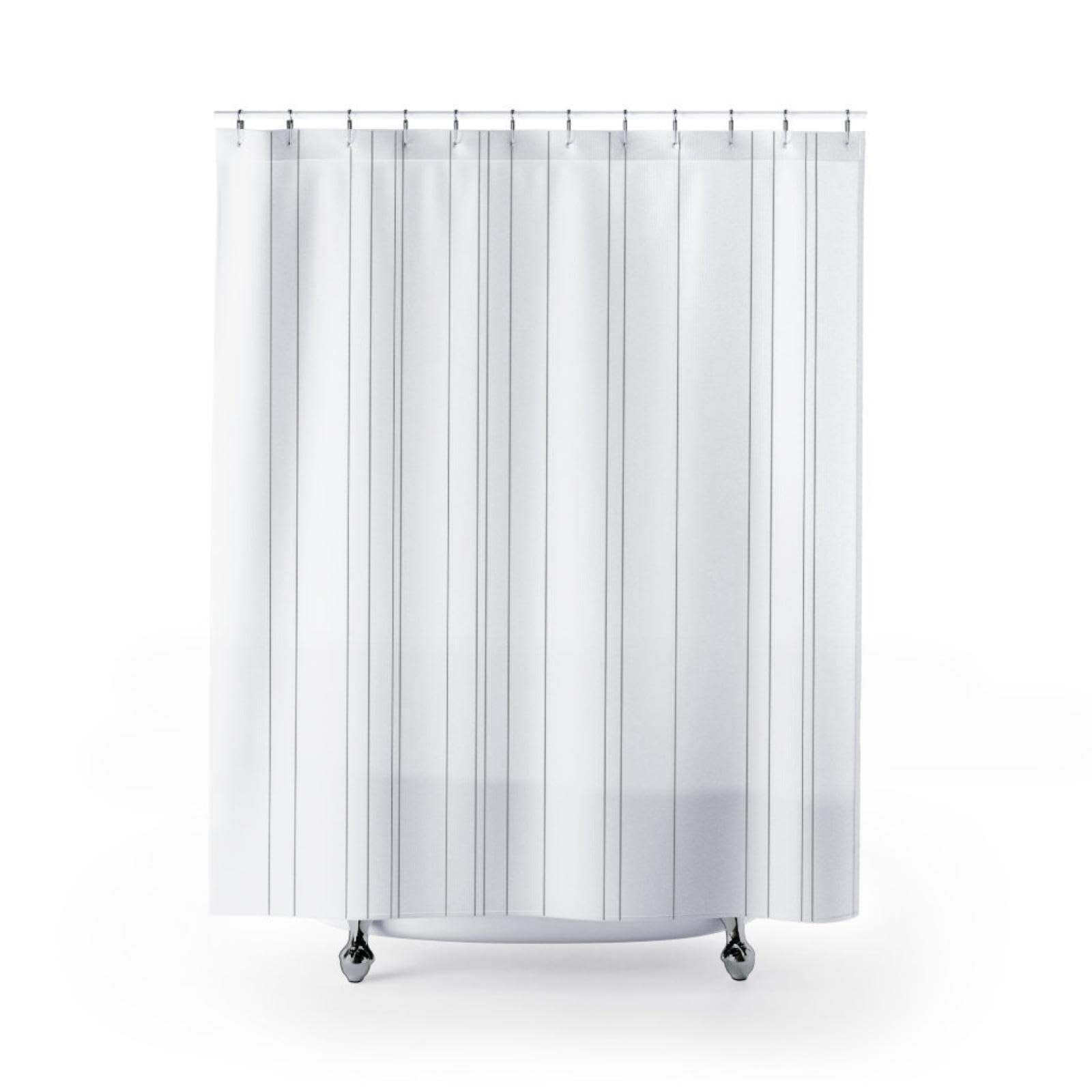 Ixehoh Shower Curtains White Minimalist Shower Curtain,Modern Shower Curtain Bathroom Minimalist Hotel, Machine Washable,Polyester Fabric 180X150cm/71X59in(Wxh With12hooks