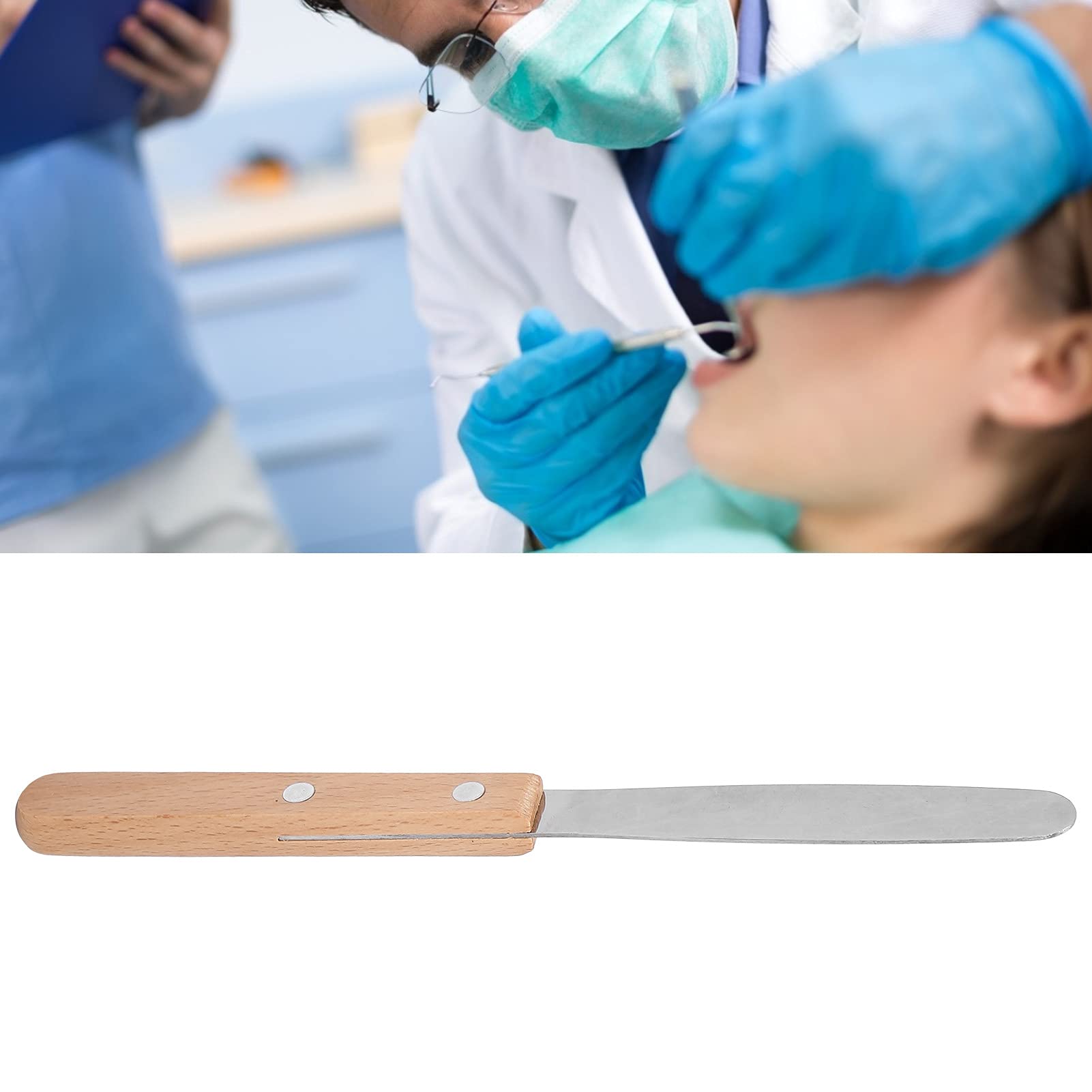 Espátula de yeso dental acero inoxidable 20 cm para dentista
