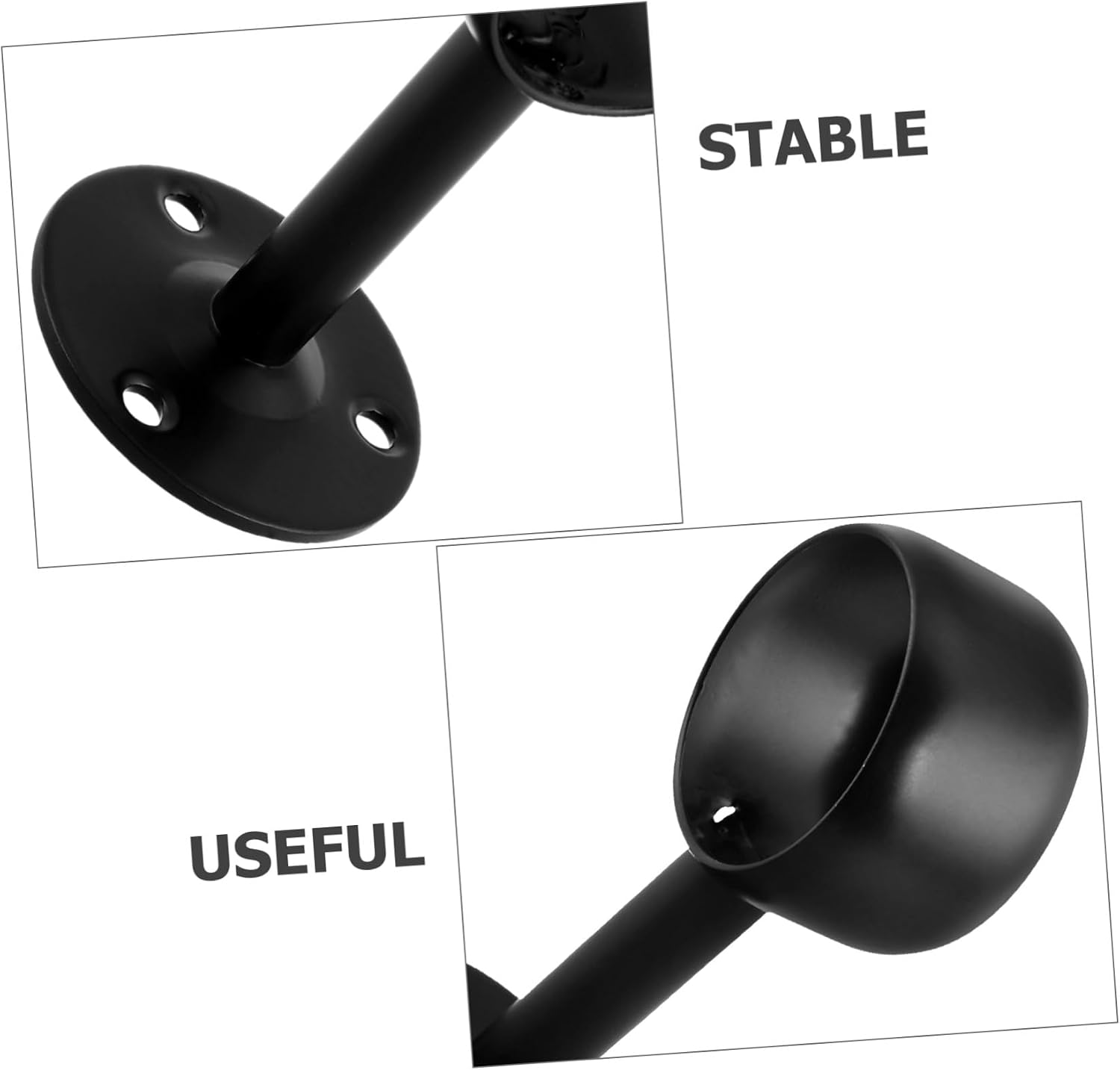 4pcs Heavy Duty Closet Rod Support Brackets Ceiling Mount Pipe Holders for Wardrobe and Bathroom Non-Slip Flange Rod Center Supports for Closet Organization and Heavy Garment
