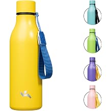 Konokyo 18 oz Insulated Stainless Steel Metal Water Bottle with Strap
