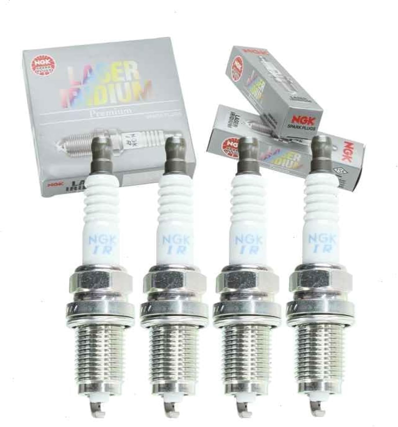 4 pc NGK Laser Iridium Spark Plugs compatible with Honda Accord 2.4L L4 2003-2007
