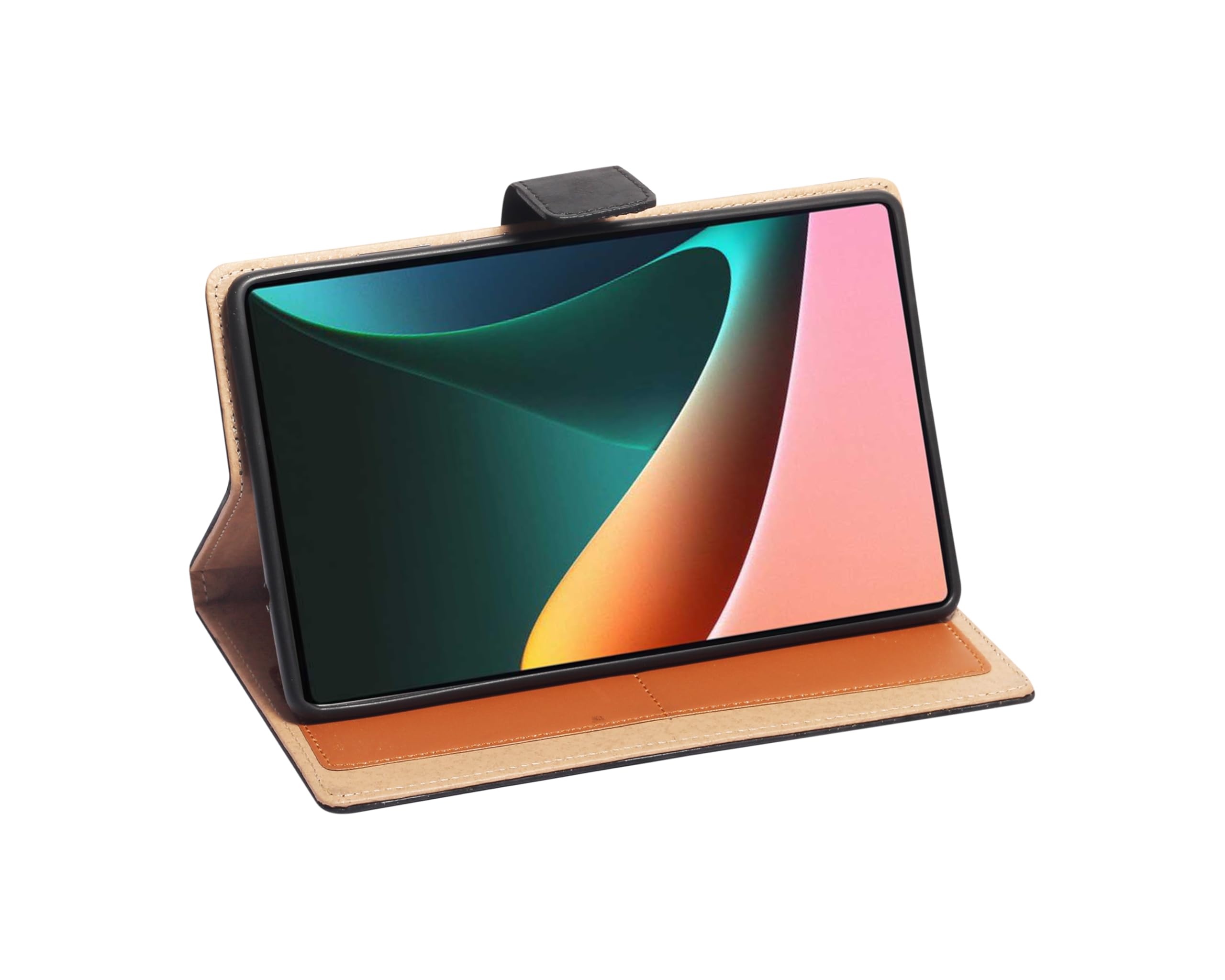 Flip Cover for Realme Pad 10.4 inch 2021 (Model FIT ONLY-: RMP2102 / RMP2103) Leather Case Cover (Light Brown) — Amazon image 5