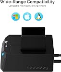 SABRENT 2 Baie USB C Station d'arrimage du disque dur, SSD HDD 2.5 3.5 de pouce SATA case Dock, Externe SSD Pièce jointe, Adaptateur d'alimentation, clonage hors ligne, LED Indicateur, sans outil, câbles USB-c inclus (EC-CH2B)