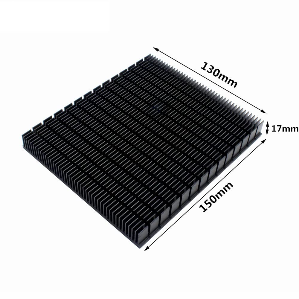 Dissipatore di calore fai da te Dissipatore di calore in alluminio 150x130x17mm Radiatore di raffreddamento del dissipatore di calore for il raffreddamento del circuito integrato con chip LED elettron