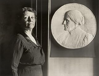 24x36 Gallery Poster, Leila Usher, Next to The bas-Relief of Susan B. Anthony she donated to The National Woman's Party [ 234 ]