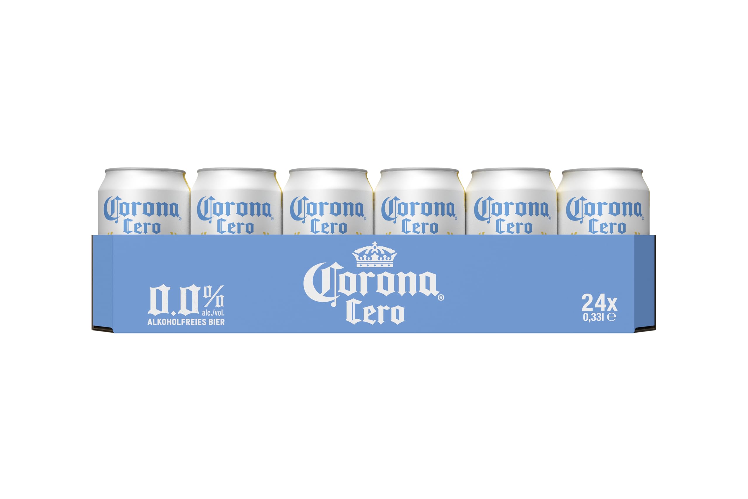 Corona Cero 0,0% Alkoholfreies Premium Lager Dosenbier, EINWEG, Internationales Alkoholfreies Lager Bier (24 X 0.33 l)