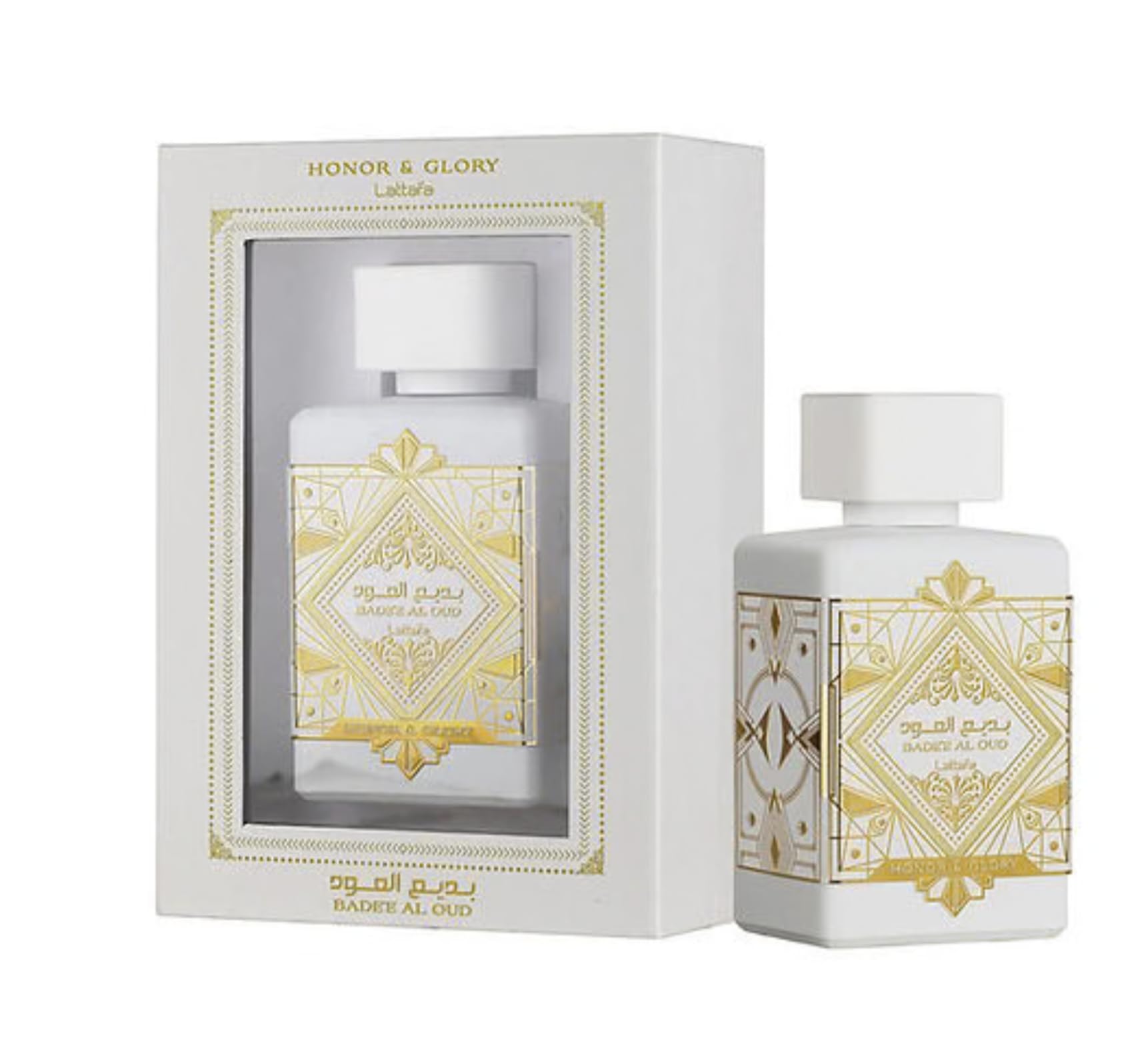 Badee Al Oud Honor & Glory Originale 100 ml Eau de Parfum Importato da Dubai con Profumi di Lunga Durata, Include Spray Ricaricabile da 5 ml (Honor & Glory)