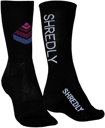 SHREDLY Sock 6 For Women | Black/Logo | YL