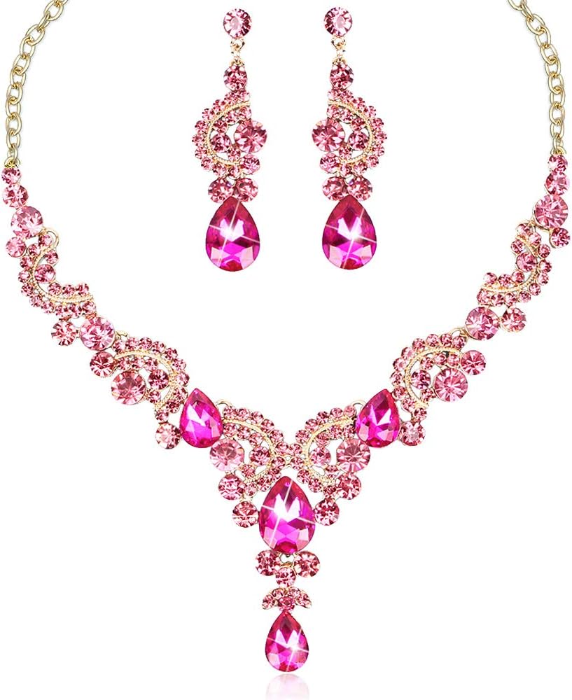 CSY Elegant Crystal Bridal Necklace Earrings Set Philippines Ubuy